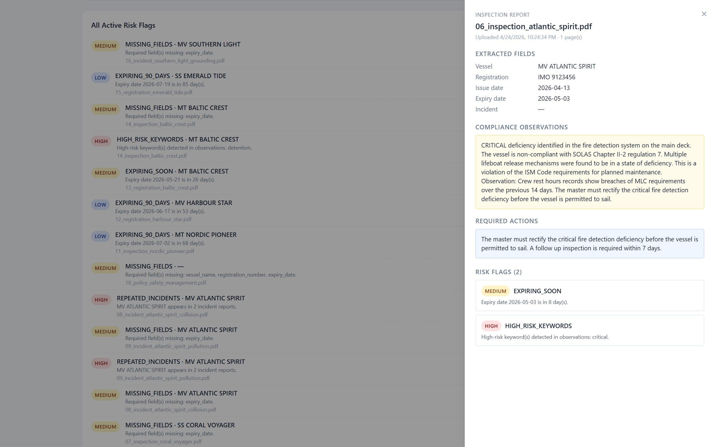 Maritime Compliance Copilot, screenshot 3